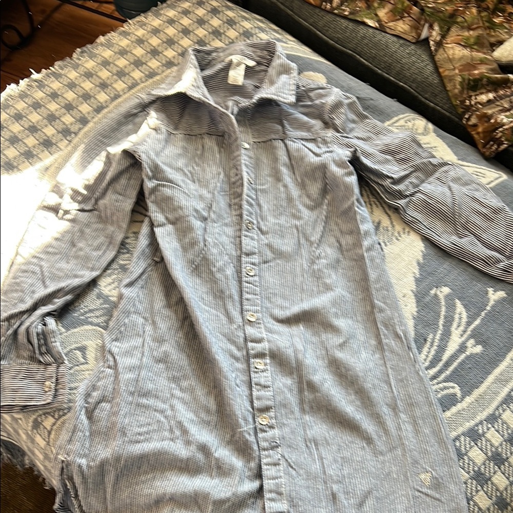 Guess Blue Casual Button Down Shirt